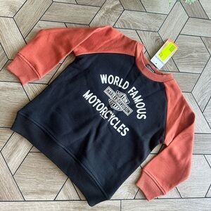 Harley-Davidson Black and Orange Crewneck